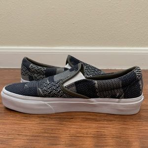 Blue Printed Slip-On Vans